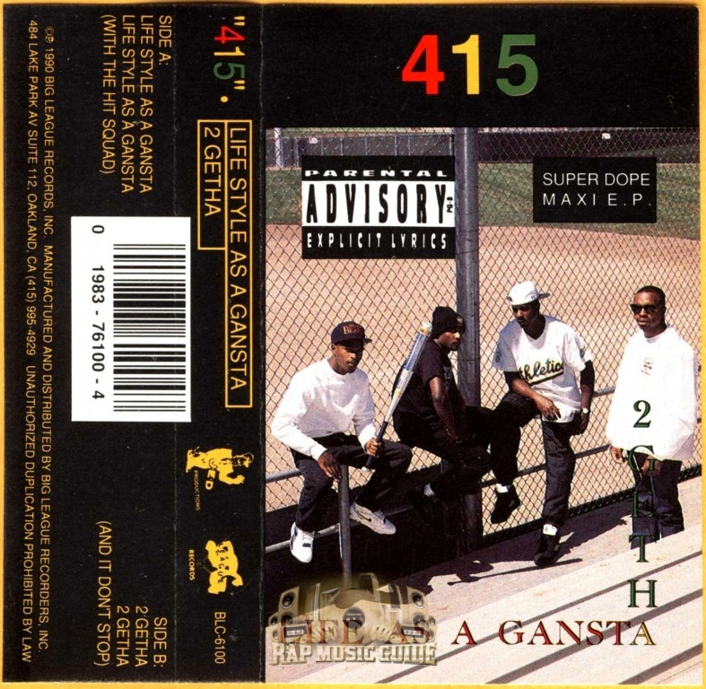 415 - Life Style As A Gangsta: Single. Cassette Tape | Rap Music Guide